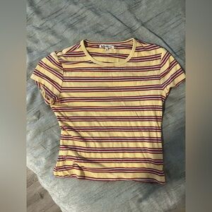 Reformation Multicolor Striped Short Sleeve Tee